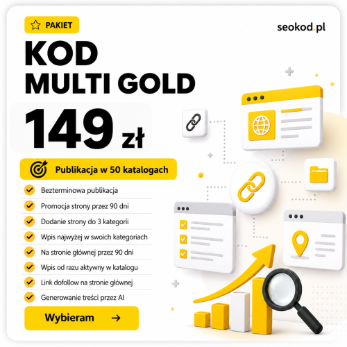 Multi Gold – Katalogowanie stron (50 katalogów + AI opisy)